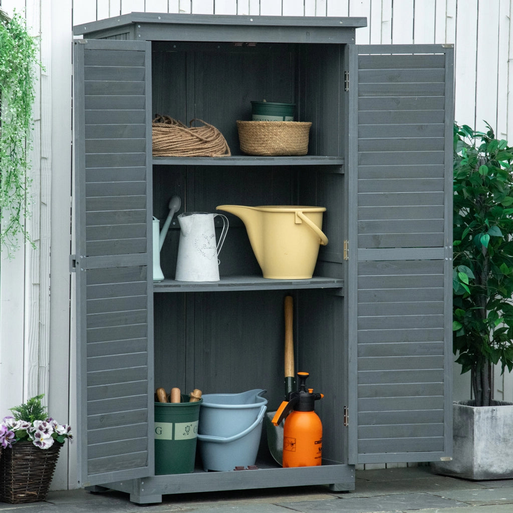 Casetta Giardino in Legno ¨C zephmum ¨C Grigio 87x46.5x160cm