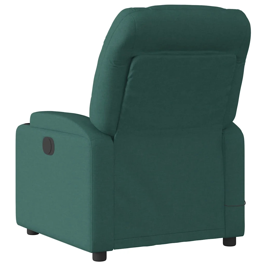 Divano Sedia-Poltrona Massaggiante Reclinabile Verde Scuro in Tessuto 531685