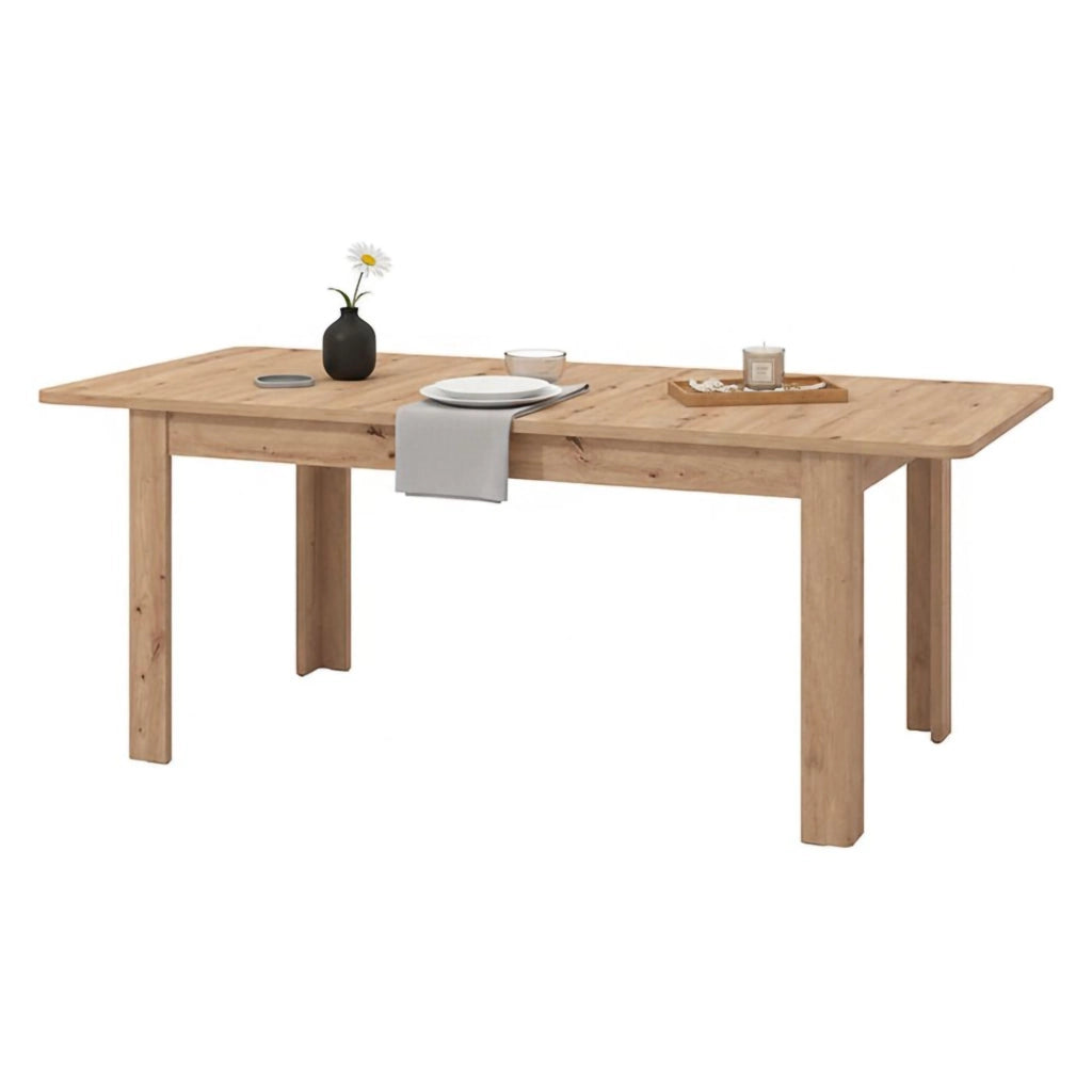 Colosimi, Tavolo Allungabile 8 Posti, 160x90.5x76.5h cm Marrone Rovere Nodi