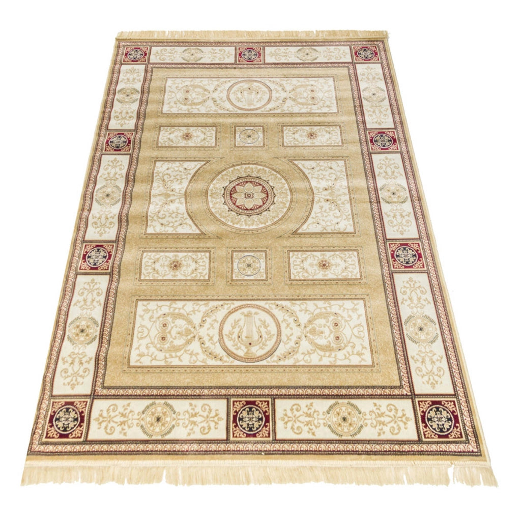 Tappeto RUBINE 350 Imperial ORO cm.200x290 disegno classico persiano stile orientale tradizionale. Tappeto salotto, soggiorno, camera da letto, ingresso, corridoio.