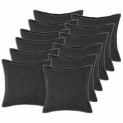 Federa 12 pcs HOUTEN Grigio Scuro 50 x 50 cm Bouclé 919131