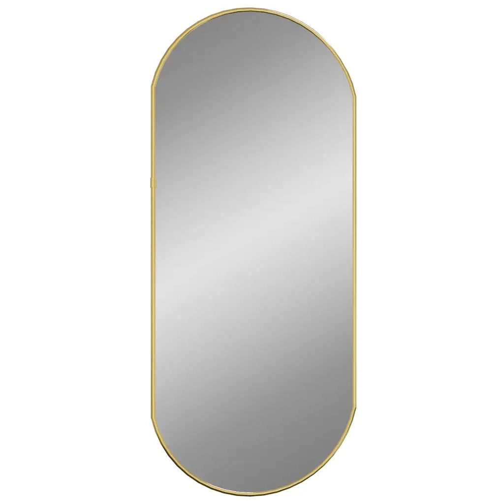 Specchio da Parete-Specchio a Muro-Specchio Decorativo Dorato 70x30 cm Ovale