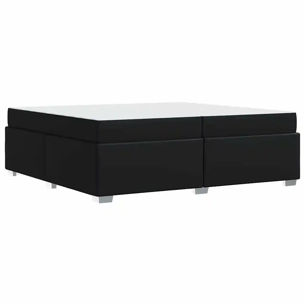 Struttura del letto con materasso Nero 200 x 200 cm Tessuto
