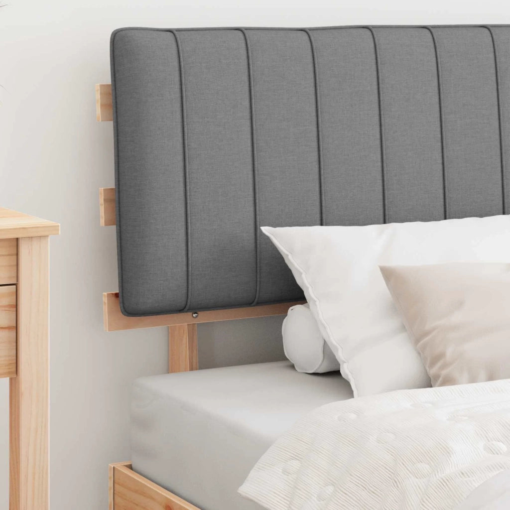 Letto con Testiera Rivestita Grigio chiaro 100 x 200 cm 877509