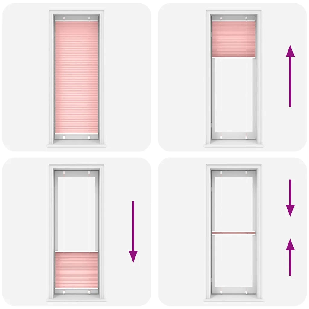 Tenda Plissettata | Tenda pliss¨¨ Rosa 80x200 cm Larghezza Tessuto 79,4 cm