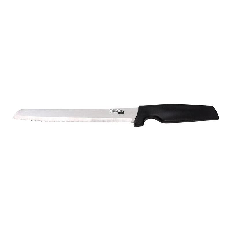 PEDRINI COLTELLO PER PANE IN ACCIAIO INOSSIDABILE NERO 32 X 7 X 2,5 CM