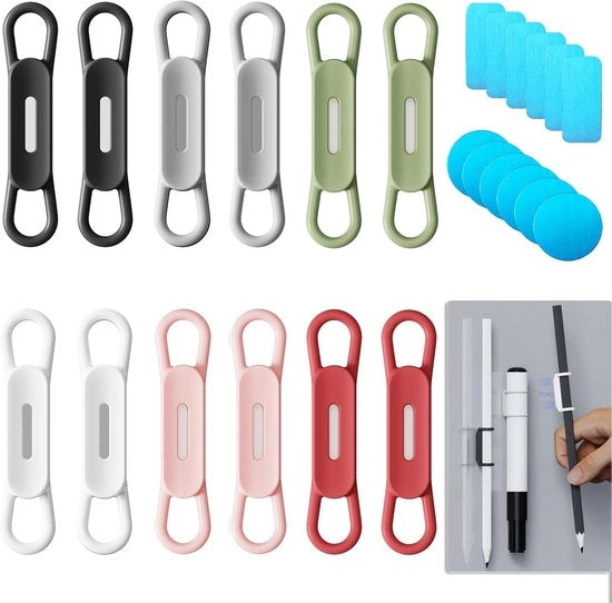 Otturatori magnetici per frigoriferi (12 pezzi), otturatori magnetici in silicone per cassetti, tenoni magnetici rimovibili per lavagne, scrivanie e lavagne magnetiche (6 colori)