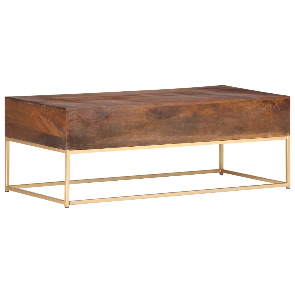 Tavolino da caffè 112x50x40 cm in Legno Massello di Mango 323405