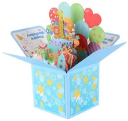 Carta di compleanno 3D pop-up - Prima Festa - Con Busta - Ballooni Carini - 23x17,9 cm - Adatto per Ragazzi/Ragazze - Carta di Auguri