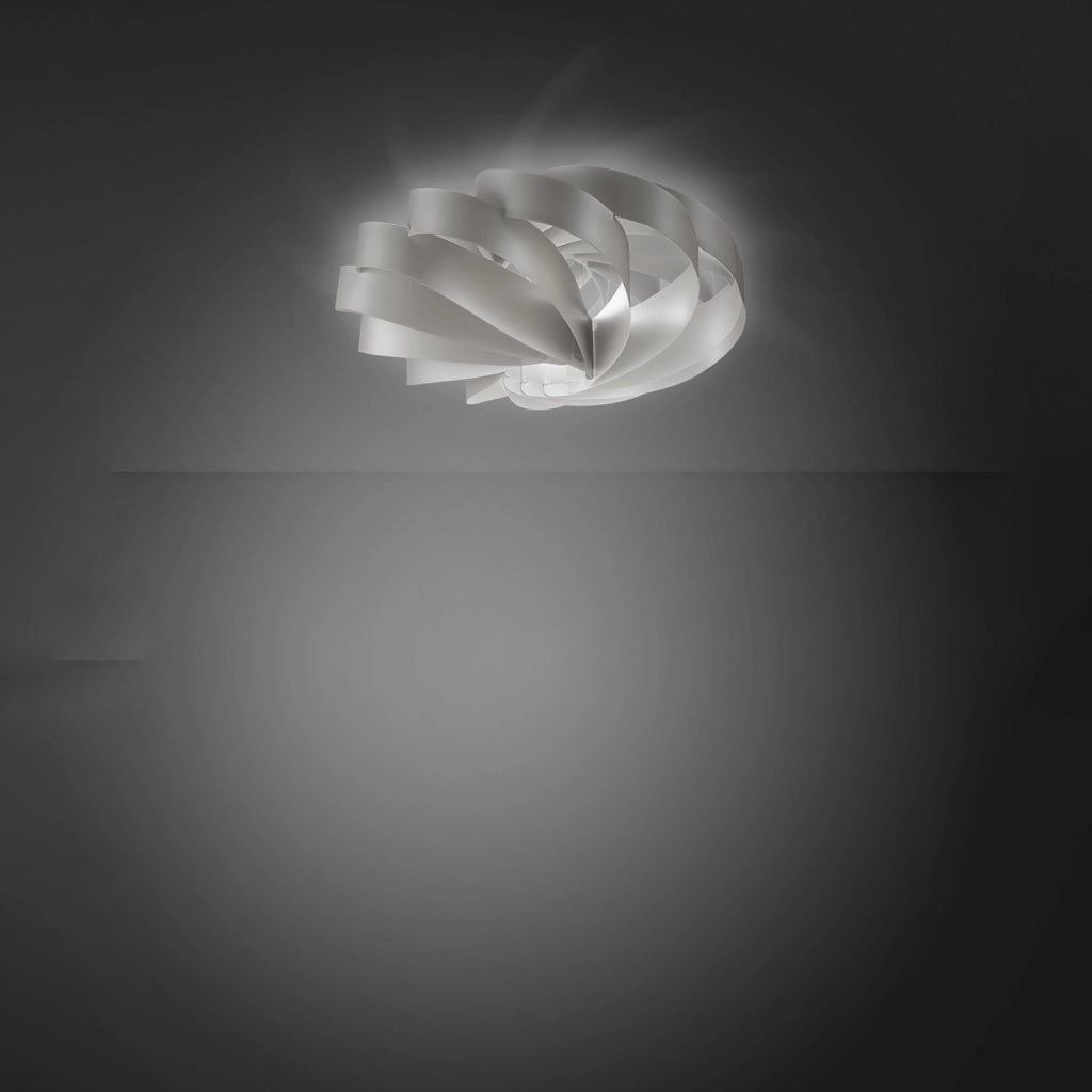 Plafoniera Moderna Flat Polilux ® Argento 1 Luce E27 D60Cm