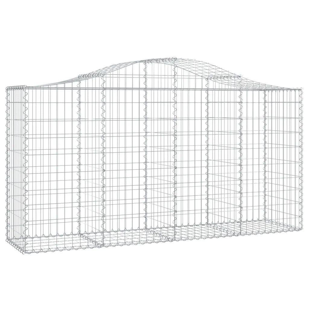 Cesti Gabbioni ad Arco 14 pz 200x50x100/120 cm Ferro Zincato 3145652