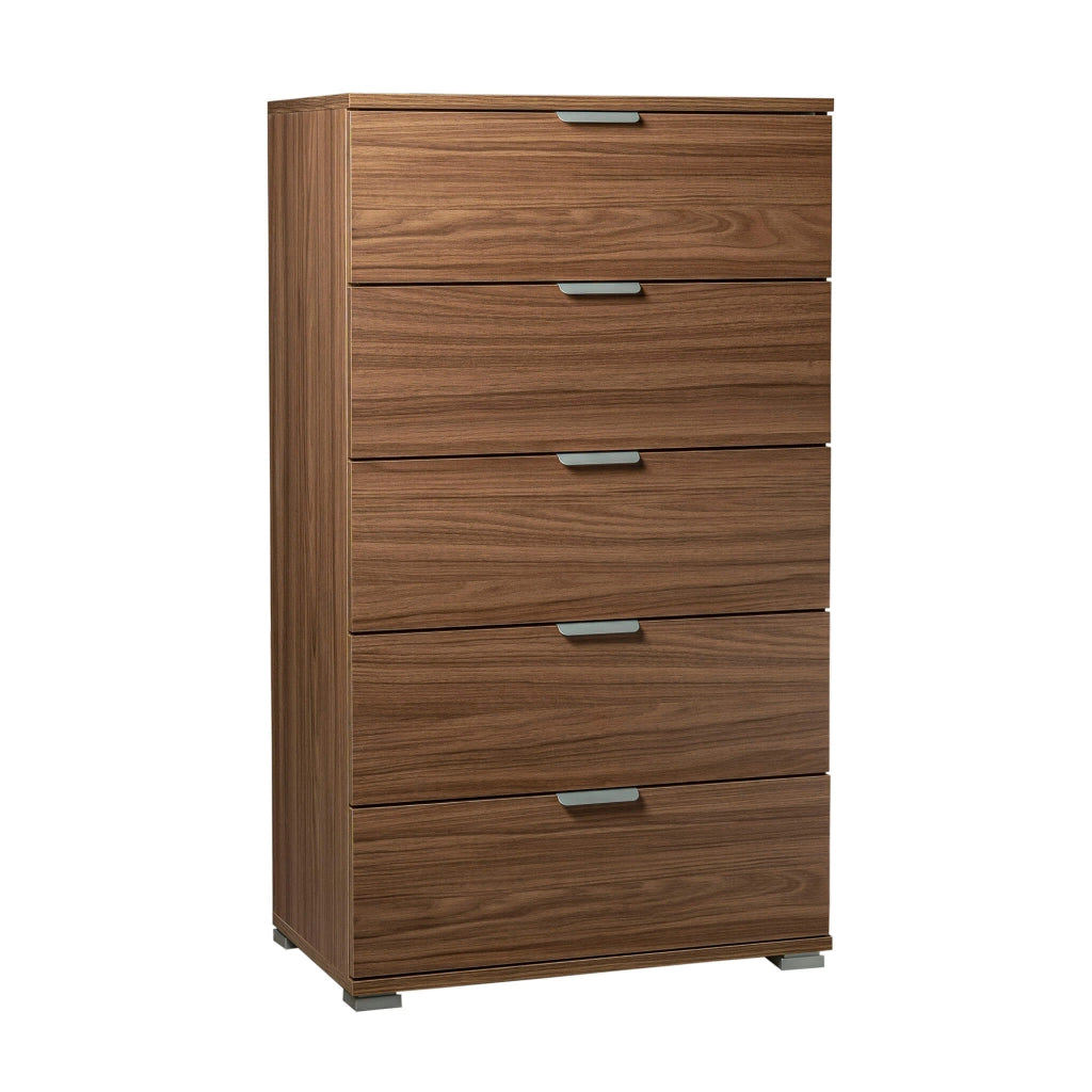 Cassettiera 5 cassetti in Legno Composito cm 60x38x103 - CLIFF