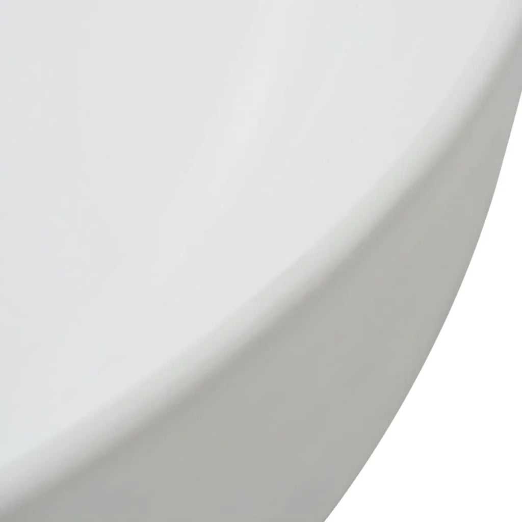 Lavandino da bagno diametro 41,5 cm rotondo ceramica bianca 02_0002524