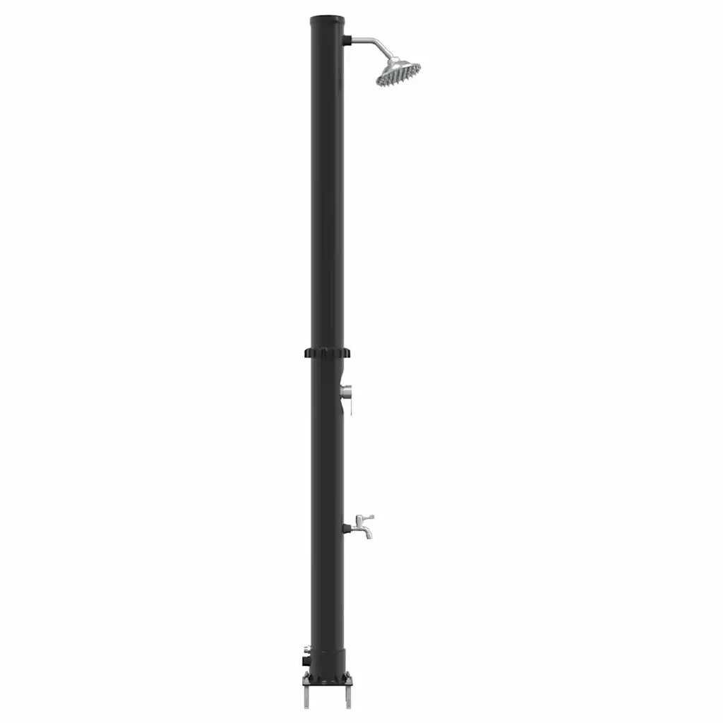 Doccia Solare da Esterno Nero 217 cm PVC e Alluminio 42003412
