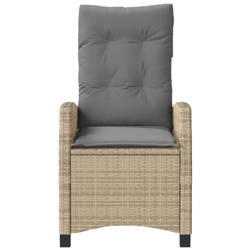 Set da Bistr¨° 3 pz | Set Salotto da Giardino con Cuscini Beige Misto in Polyrattan