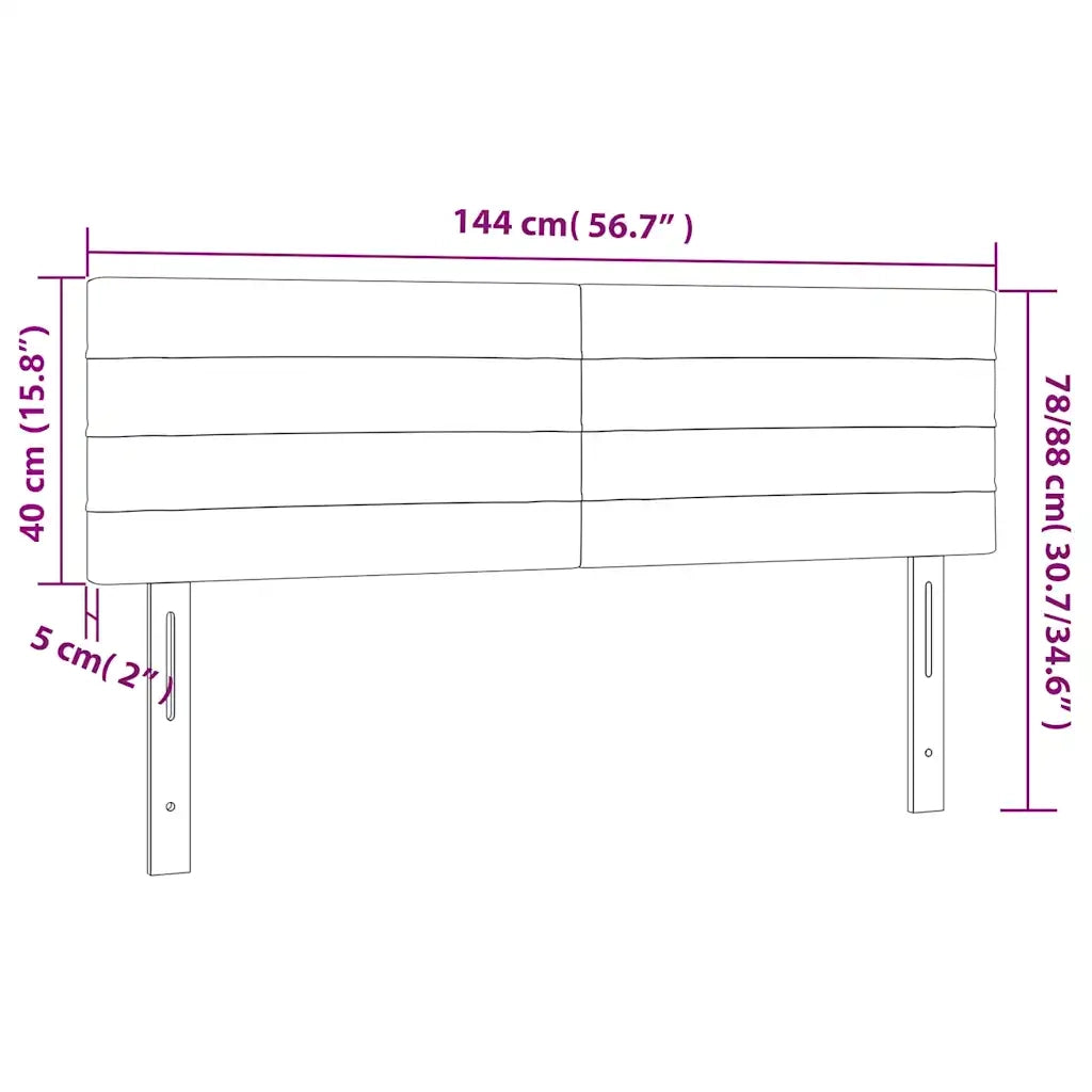 Testiere 2 pz Blu Scuro 72x5x78/88 cm in Velluto