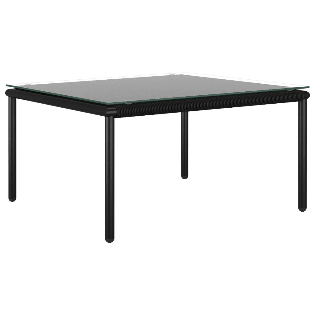 Set Divani da Giardino 6 pz con Cuscini Neri in PVC 48588