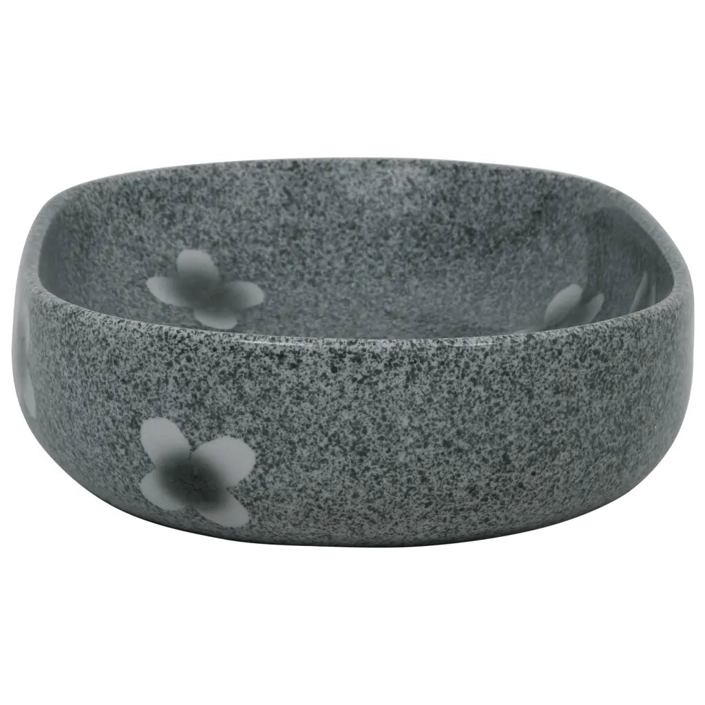 Lavabo da Appoggio-Lavandino-Lavello Blu Ovale 59x40x14 cm Ceramica