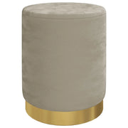 Sgabello Rotondo con Contenitore Grigio Scuro in Velluto 31 x 37 cm CFW7018085