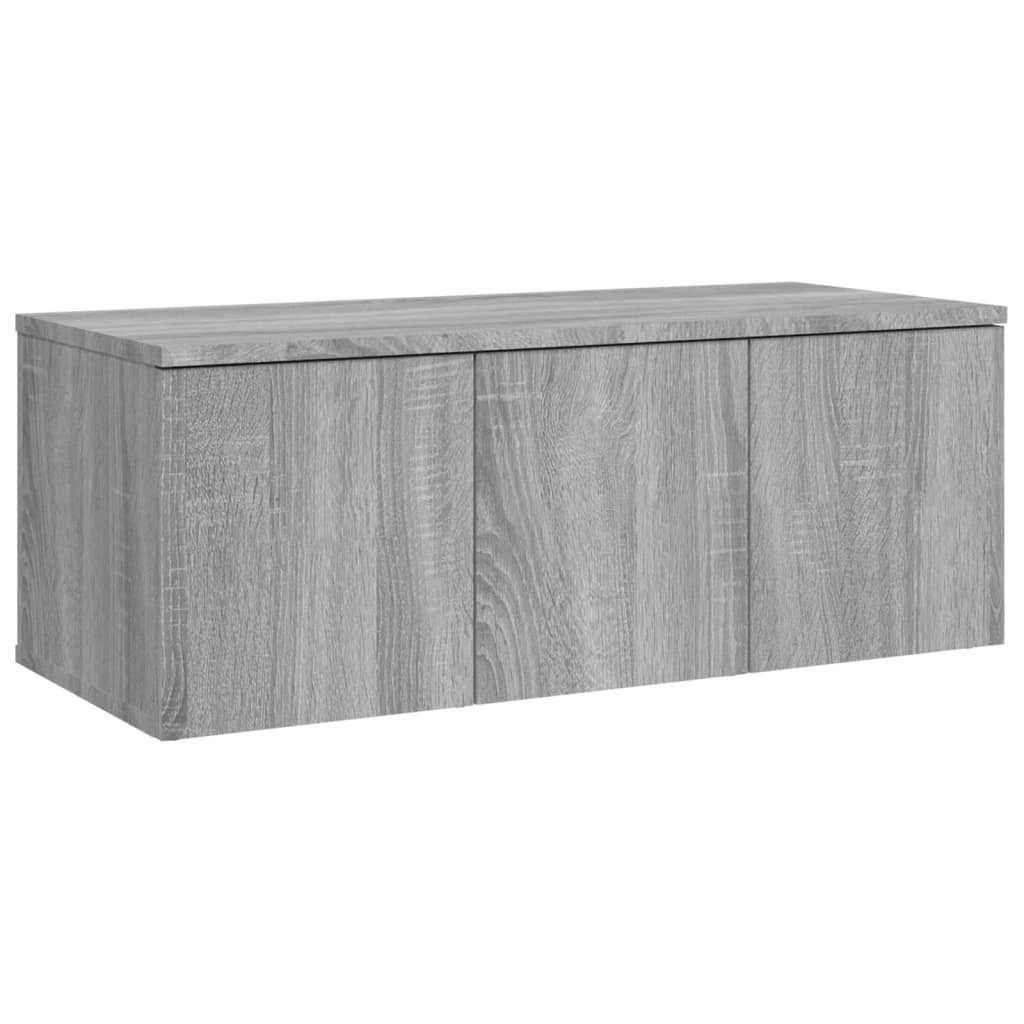 Mobile TV multimediale mensola TV credenza TV sala da pranzo soggiorno camera da letto Sonoma 80 x 34 x 30 cm legno ingegnerizzato grigio 02_0028454