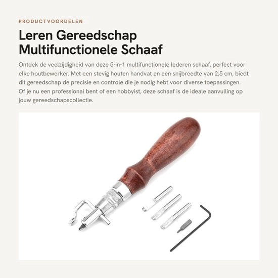 Kit di sega multifunzionale con manico in legno - 5 in 1 - adatto per lavorazione del legno - manuale - con stecca per raschiatura