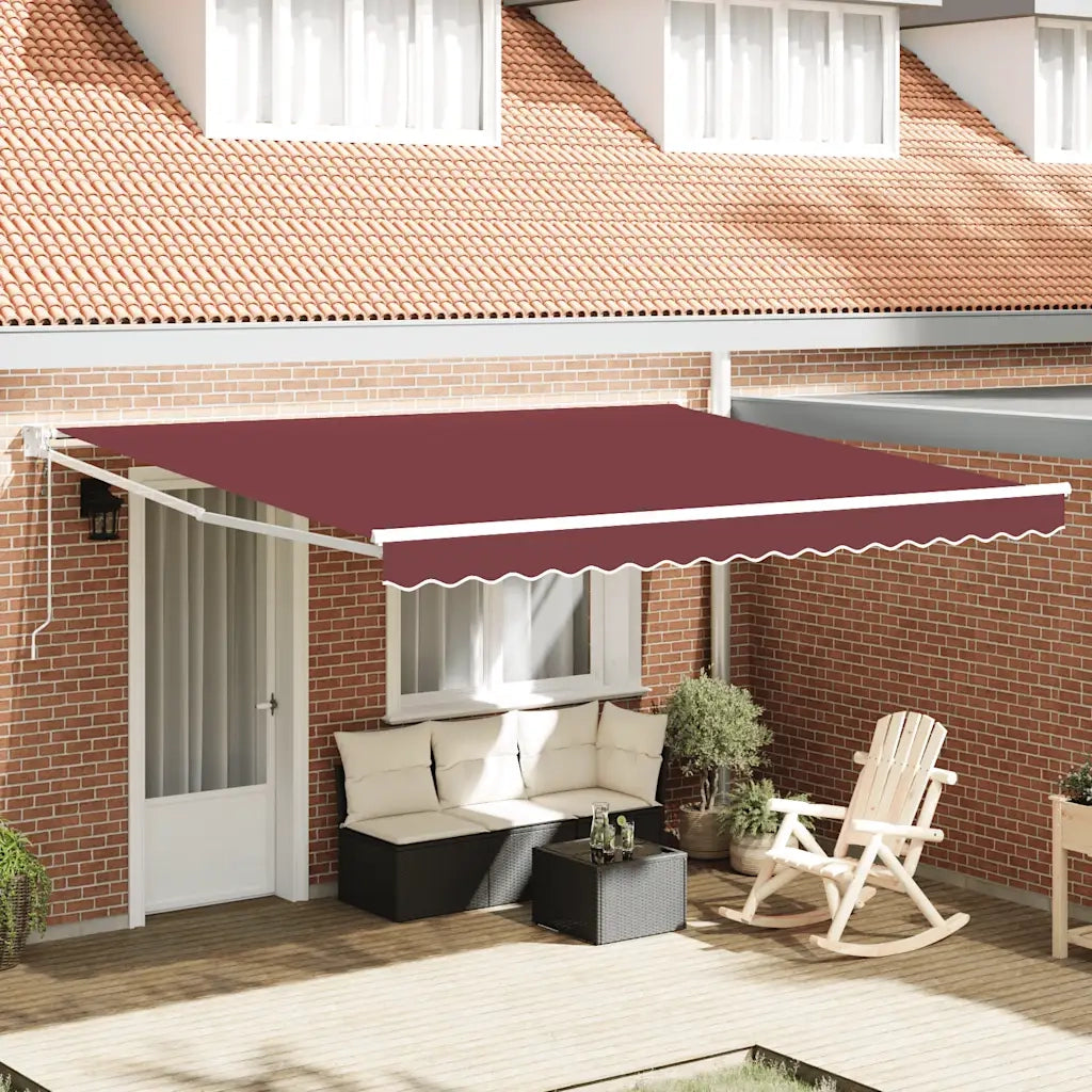 Tenda da Sole Retrattile Automatica Bordò 400x300 cm 3215305