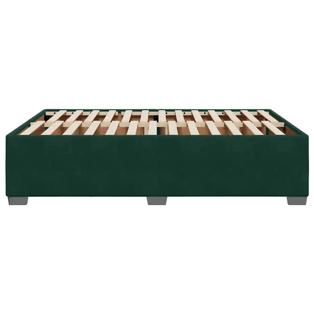 Giroletto senza Materasso Verde Scuro 140x200 cm in Velluto