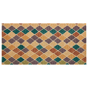 Tappeto moderno con motivo geometrico 80 x 150 cm multicolore camera da letto salotto