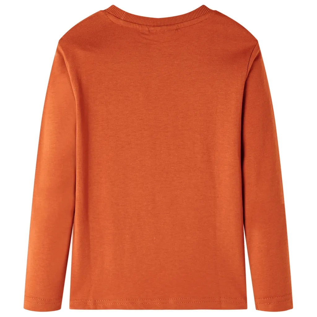 Maglietta da Bambino Maniche Lunghe Ruggine Chiaro 104 13350