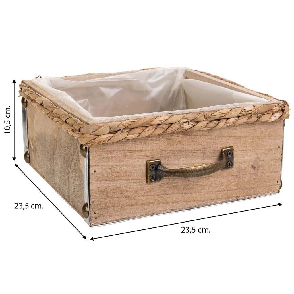 Cassetto in legno marrone 23,5x23,5x10,5h