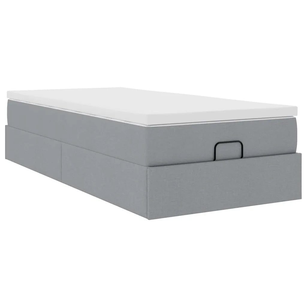Struttura Letto Pouf con Materasso 100x200 cm in Tessuto