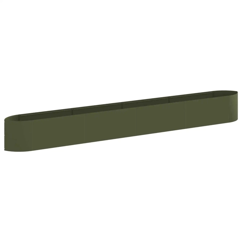 Letto rialzato da giardino Verde Oliva 380 x 40 x 40 cm Acciaio 8011736