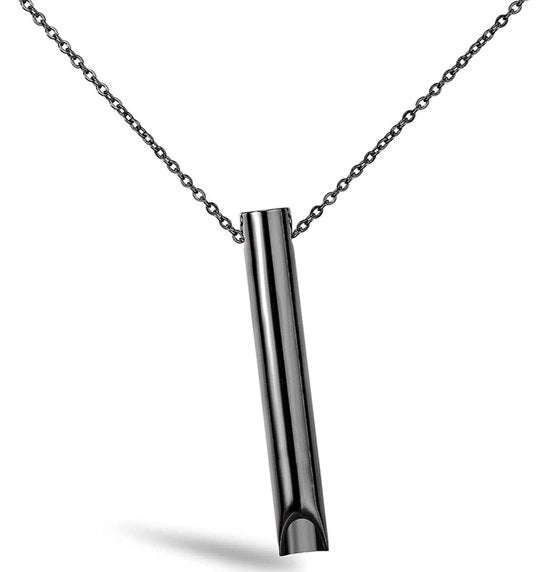 Anello da collo per la respirazione - Catena in acciaio inossidabile anti-stress - Comodo e piacevole - Risultati di rilassamento interno - Prodotto naturale - Catena per la respirazione