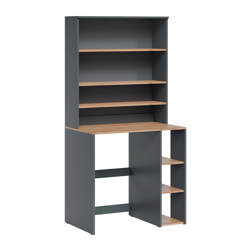 Mobile per lavatrice Viktor Antracite/Rovere dorato 93.6 x 88.2 cm 2 parti con ripiano Vicco