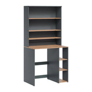 Mobile per lavatrice Viktor Antracite/Rovere dorato 93.6 x 88.2 cm 2 parti con ripiano Vicco
