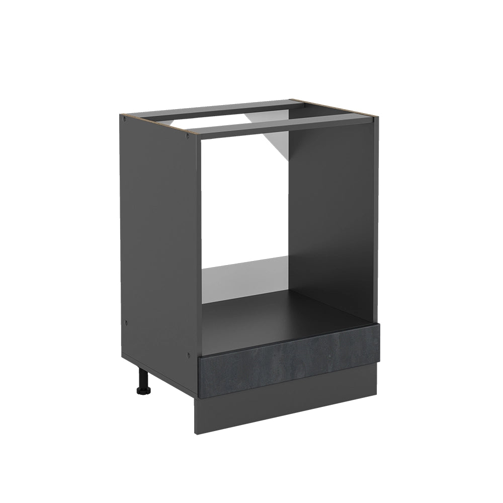 Vicco Mobile per forno da incasso Calcestruzzo nero 60 cm senza piano di lavoro