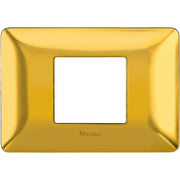 Placca Bticino Matix 2 moduli centrati oro satinato AM4819GOS