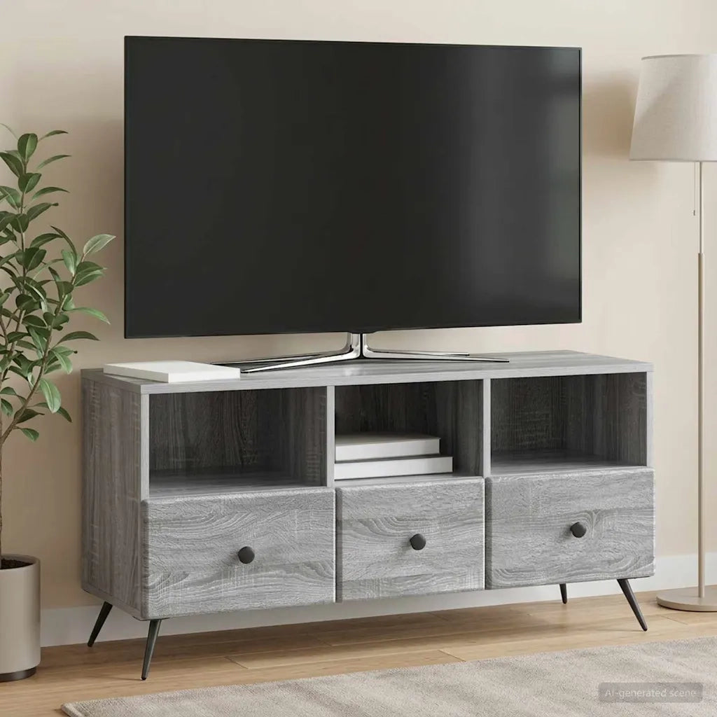 Mobile TV Grigio Sonoma 102 x 34,5 x 50 cm Legno ingegnerizzato 895601