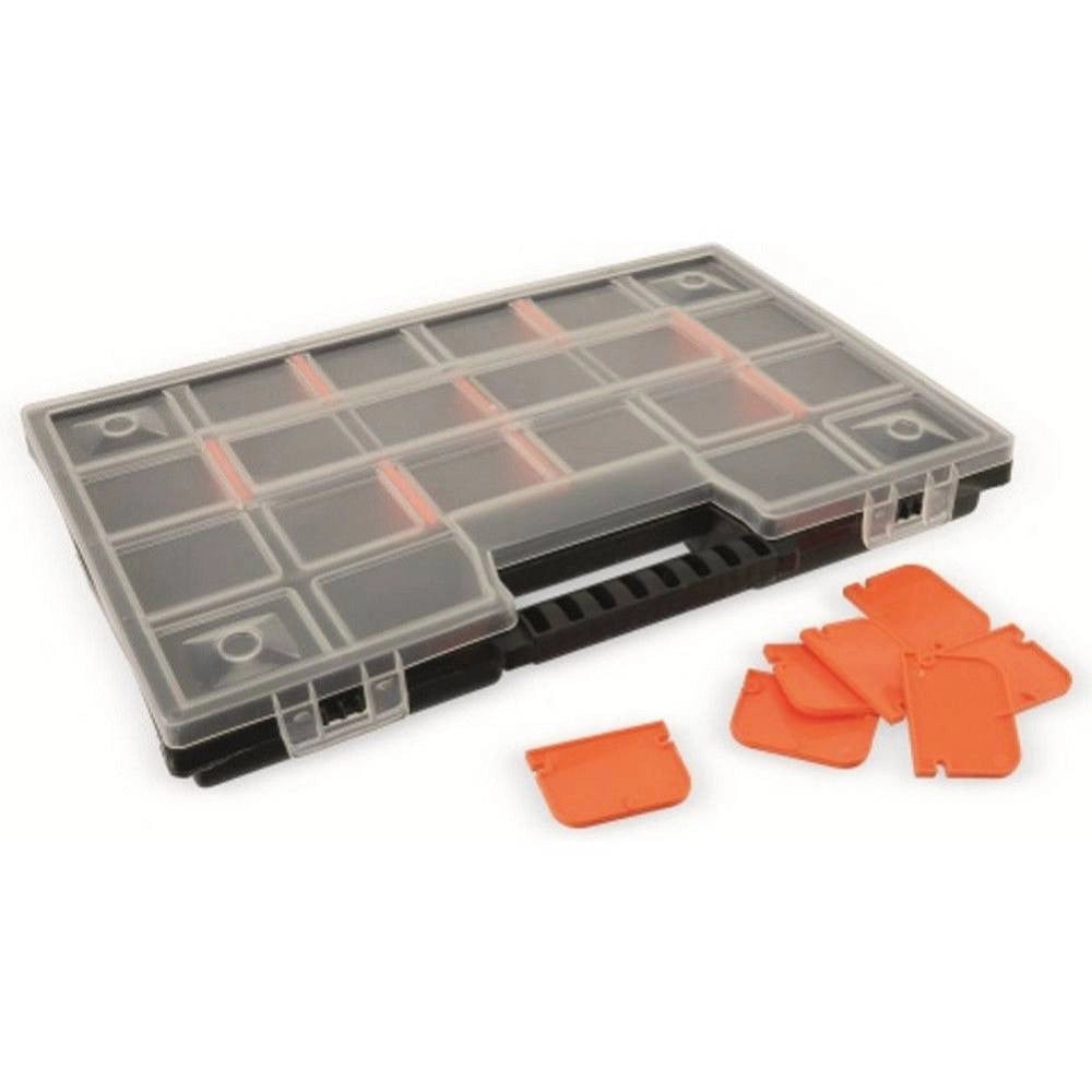 Trade Shop - Valigetta Porta Minuteria Tool Box Ferramenta A Scomparti 28,5 X 19 X 3,5 Cm -