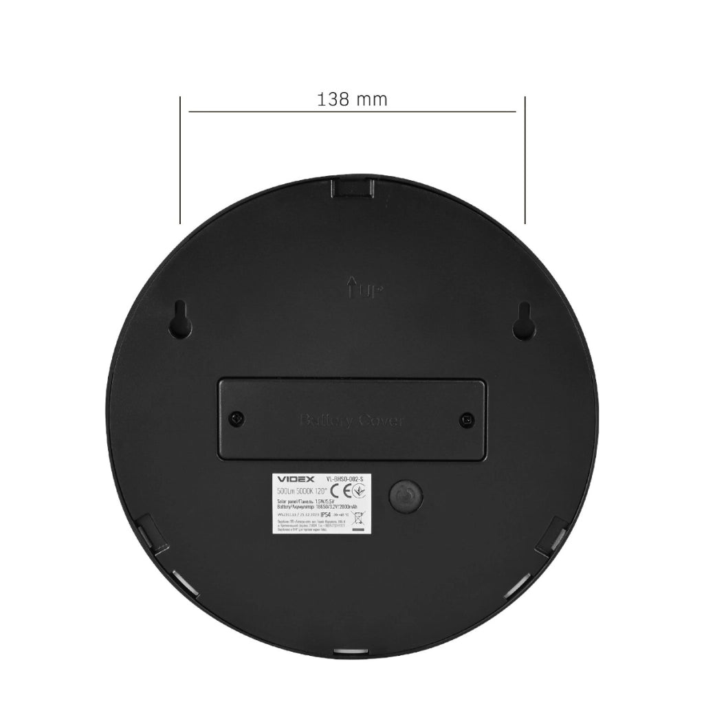 Applique solare LED tonda 500lm sensore movimento IP54 Videx