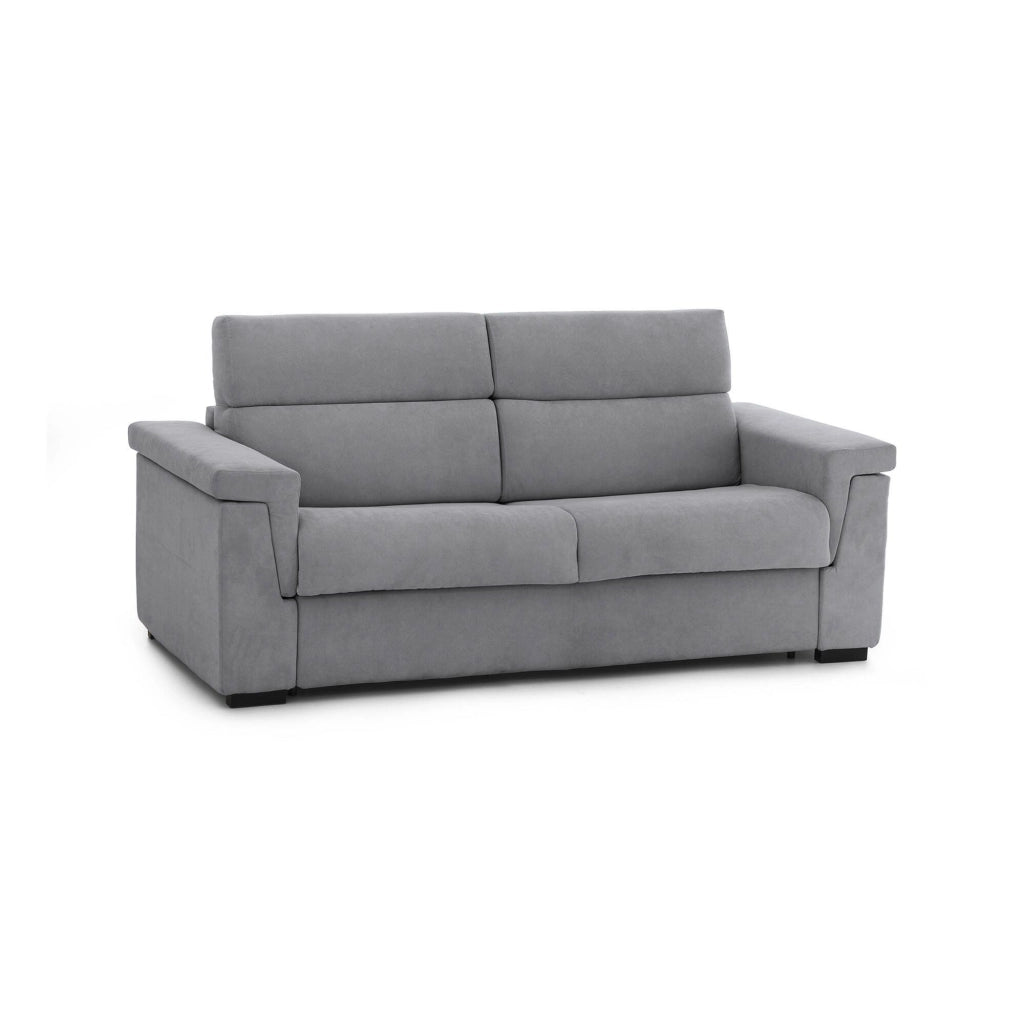 Biscossi, Divano Letto 2 Posti Sfoderabile Made in Italy, 205x95 cm Grigio