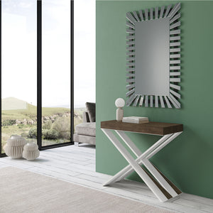 Consolle Allungabile 90-300x40x77 cm in Nobilitato Marrone