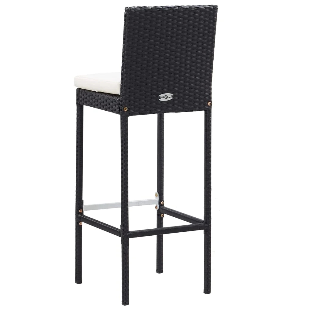 Set da bar 5 pz in polyrattan e legno di acacia nero 02_0013351