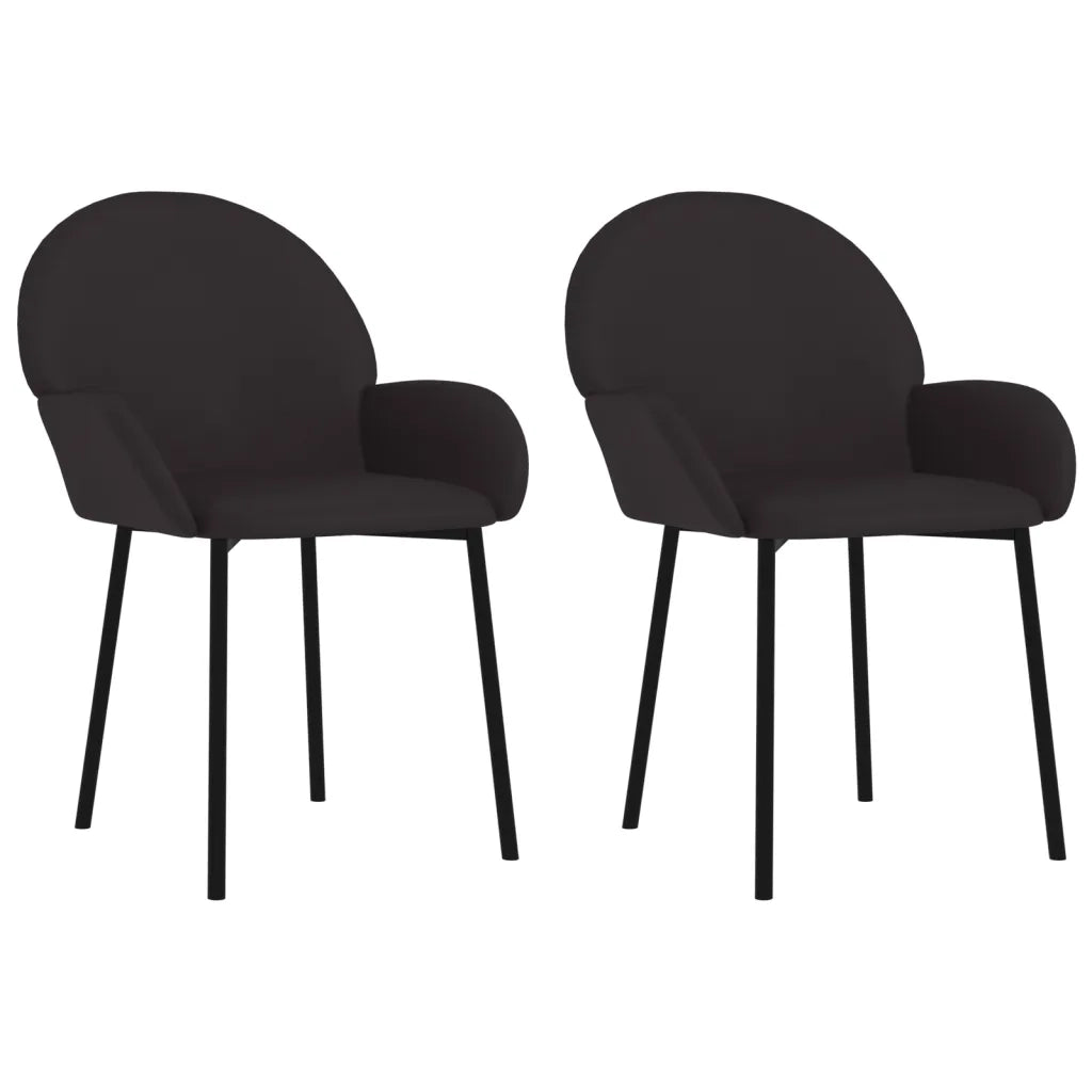 Sedie da Pranzo 2 pz Nere in Similpelle cod mxl 18098