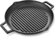 Piatto Grill a Gas Induzione 38,5 cm - Ideale per Steak, Carne e BBQ