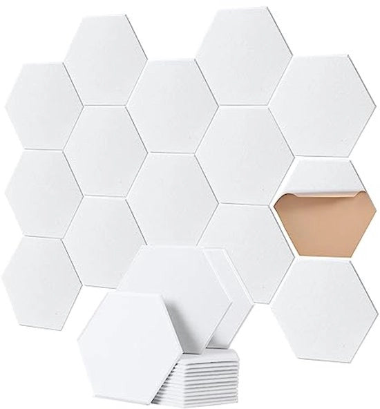 Pannelli di assorbimento acustico autoforifici per parete e soffitto - 12 pezzi - 30 x 30 x 0,9 cm - Migliora l'acustica in soggiorno, studio, ufficio e KTV