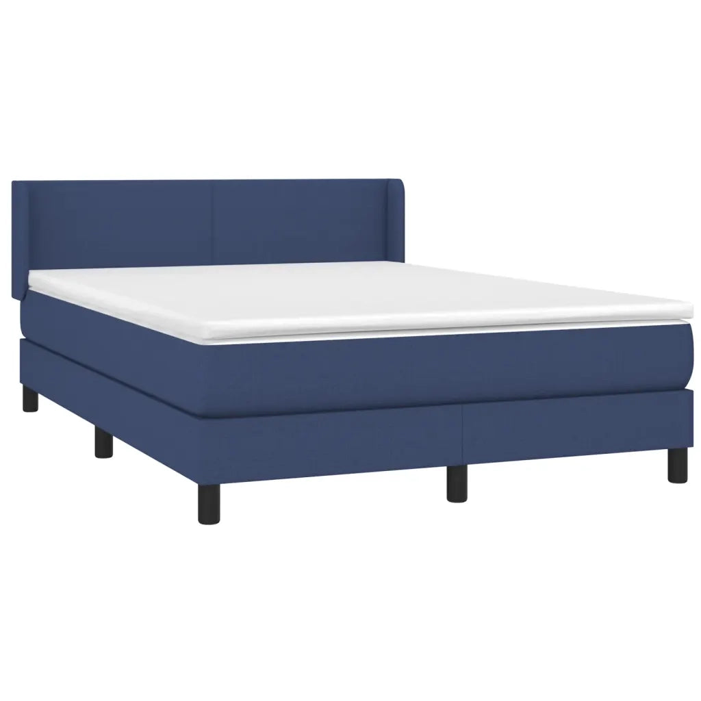 Giroletto a Molle con Materasso Blu 140x190 cm in Tessuto