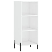 Buffet credenza cassettiera mobiletto mobile contenitore organizer per cucina soggiorno finitura lucida 34,5 x 32,5 x 90 cm legno ingegnerizzato bianco 02_0030579