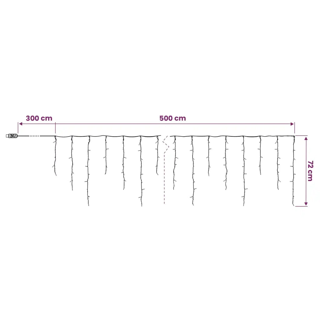 Tende di luci 210 LED Blu 500 x 72 cm 42053482