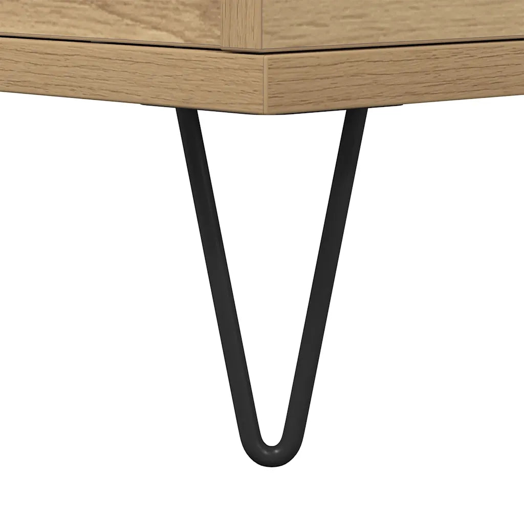 vidaXL Comodini 2pz Rovere Artigianale 40x35x50 cm Legno Multistrato